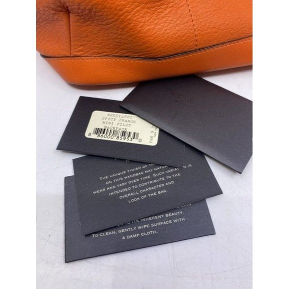 Rag And Bone Mini Pilot Orange Leather Backpack main image 9